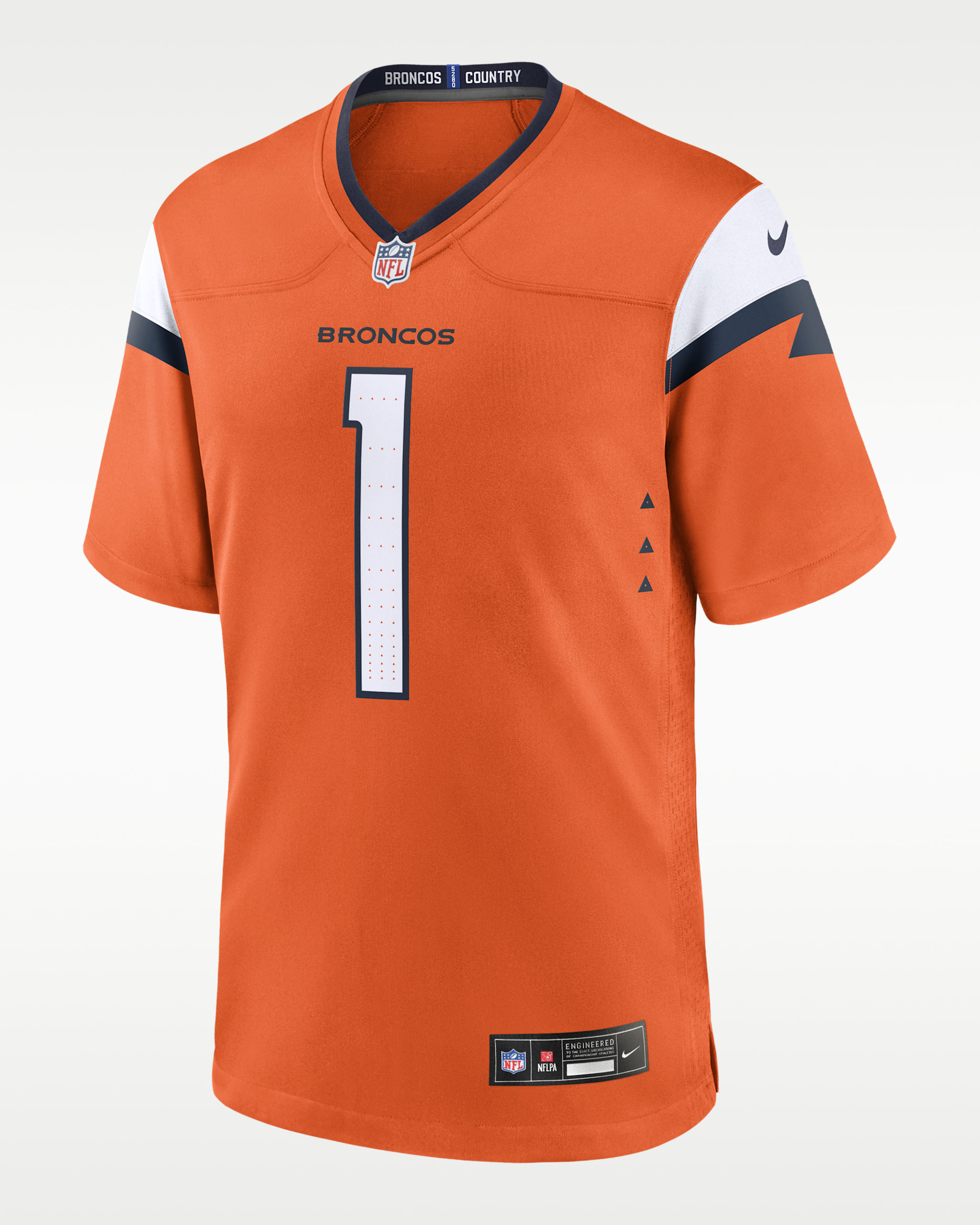 ★美品★NIKE ナイキ 一般軟式 N-FLEX GATE SYSTEM Bo Nix Denver Broncos Men's Nike NFL Game American Football Jersey